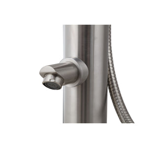 Wayime 91" Separable&Composable Free-Standing Brushed Stainless Steel 304 Spary Outdoor Shower with DOE Certificate CB-017