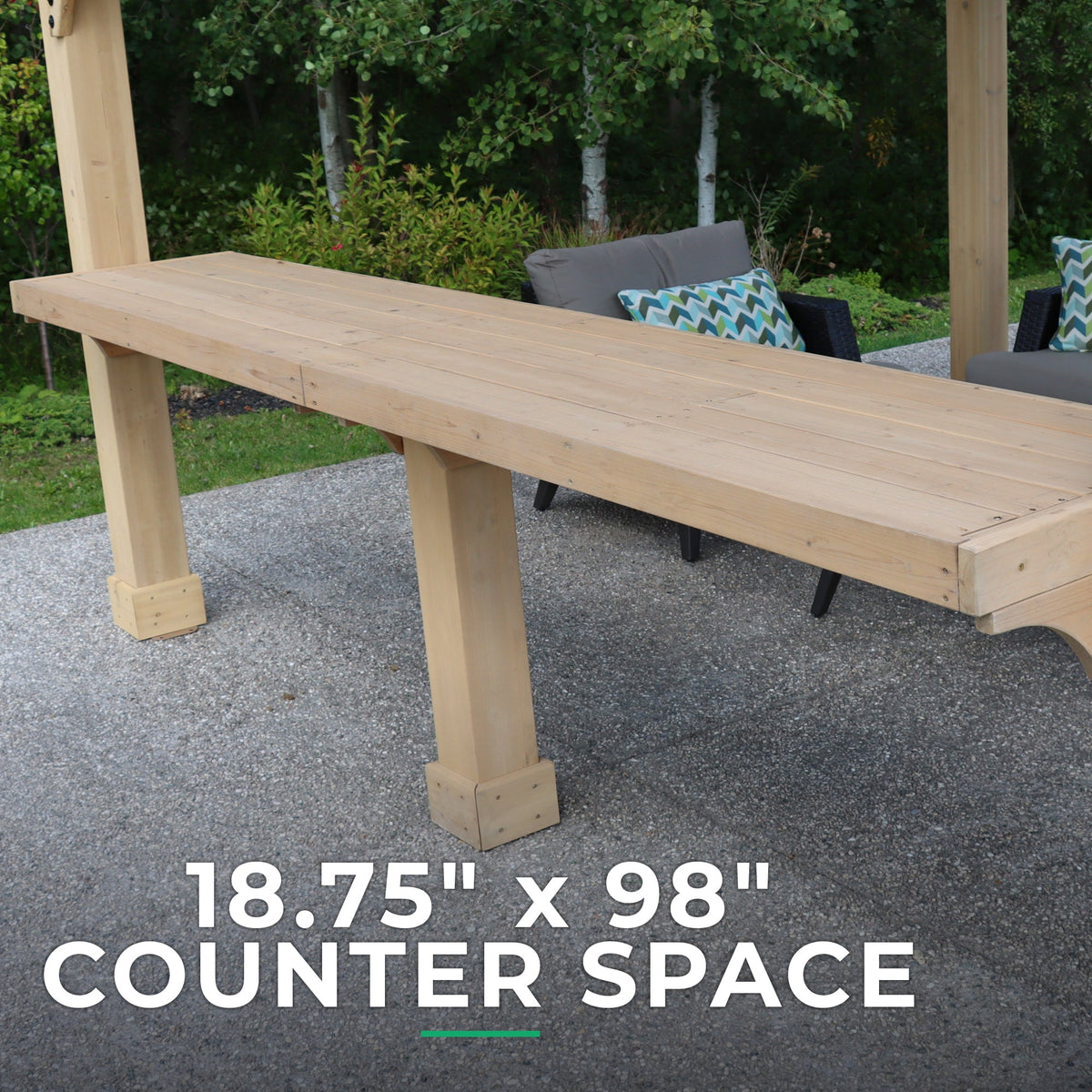 Yardistry 10' Meridian Bar Counter YM11814COM