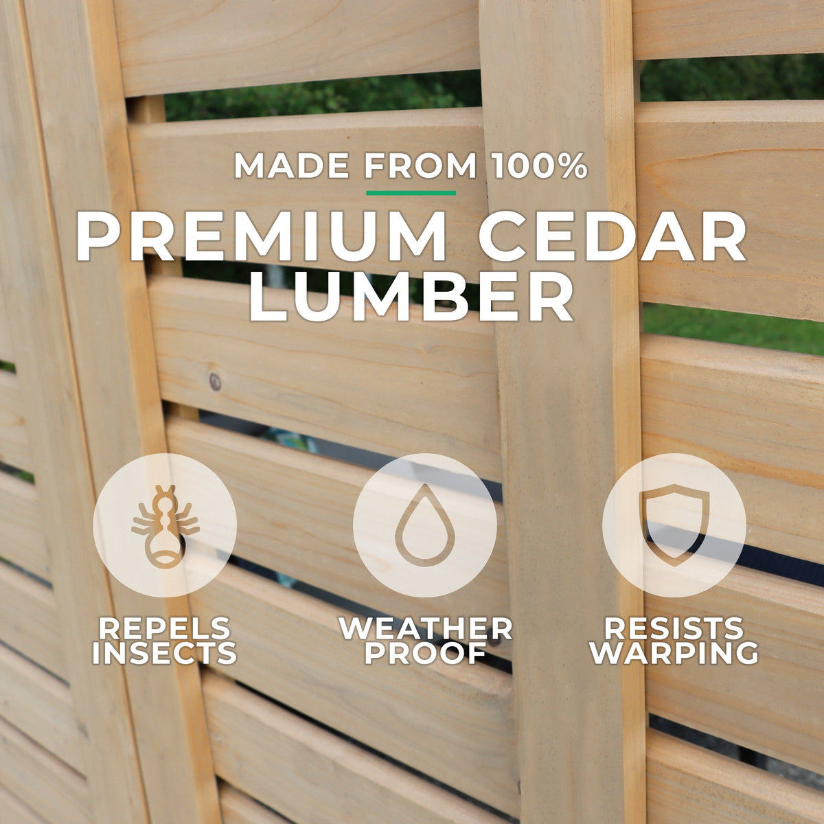 Yardistry 10' Meridian Privacy Wall YM11811COM