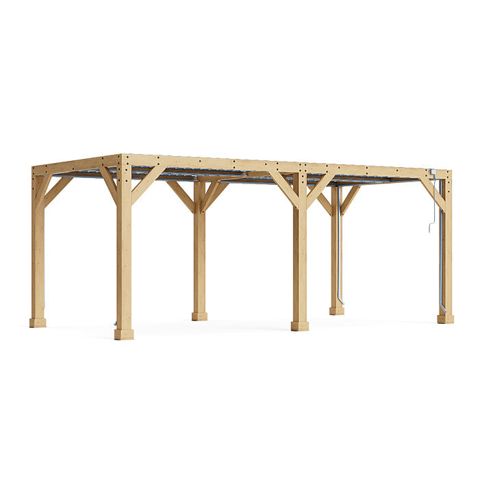 Yardistry 10' x 20' Meridian Wooden Louvered Pergola YM11836COM