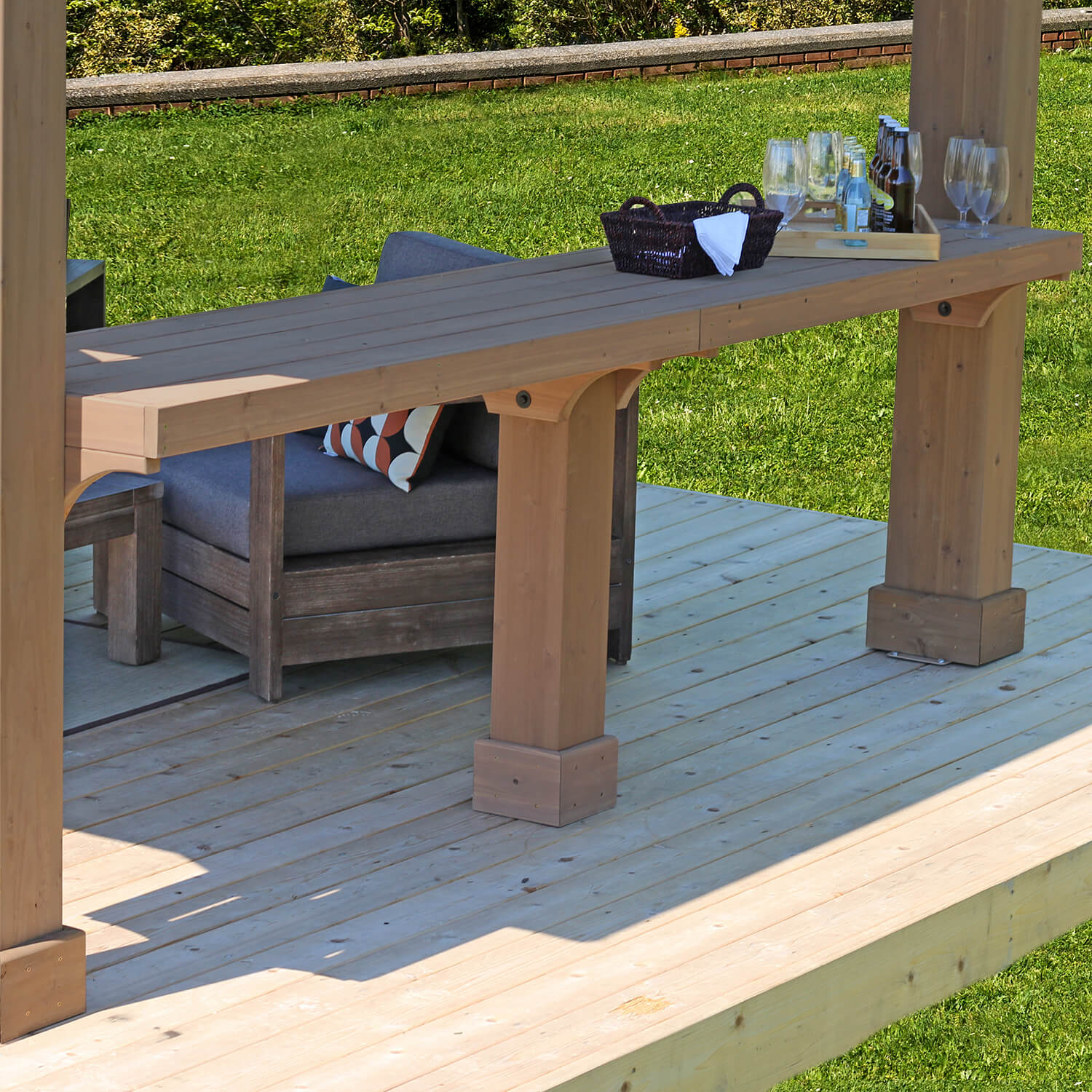 Yardistry 12' Pavilion Wood Counter YM12520