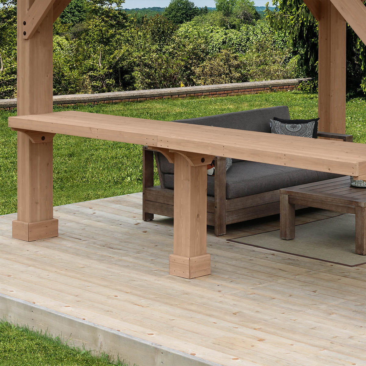 Yardistry 12' Pavilion Wood Counter YM12520