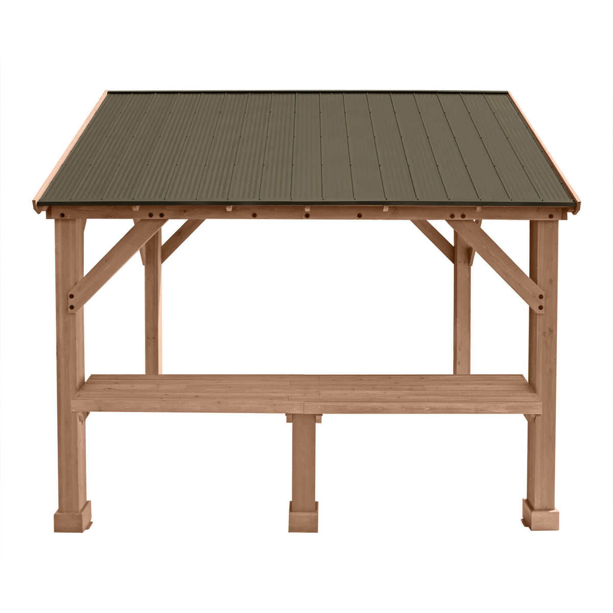 Yardistry 12' Pavilion Wood Counter YM12520