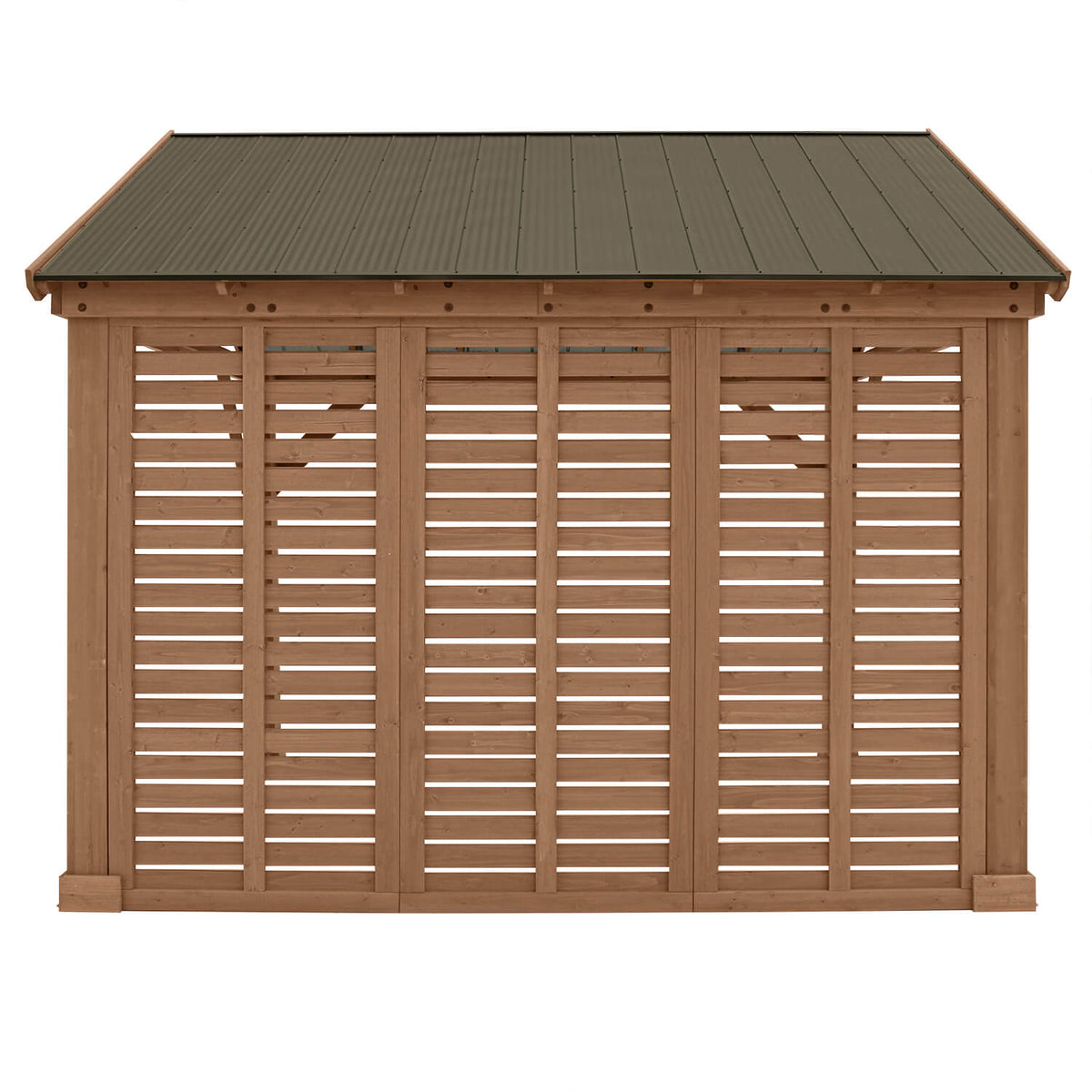 Yardistry 12' Pavilion Wood Privacy Wall YM12521