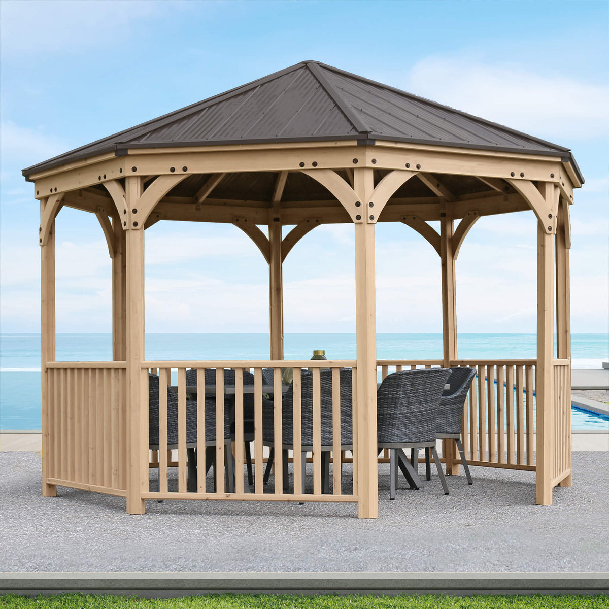 Yardistry 12' Meridian Octagon Gazebo YM11924COM
