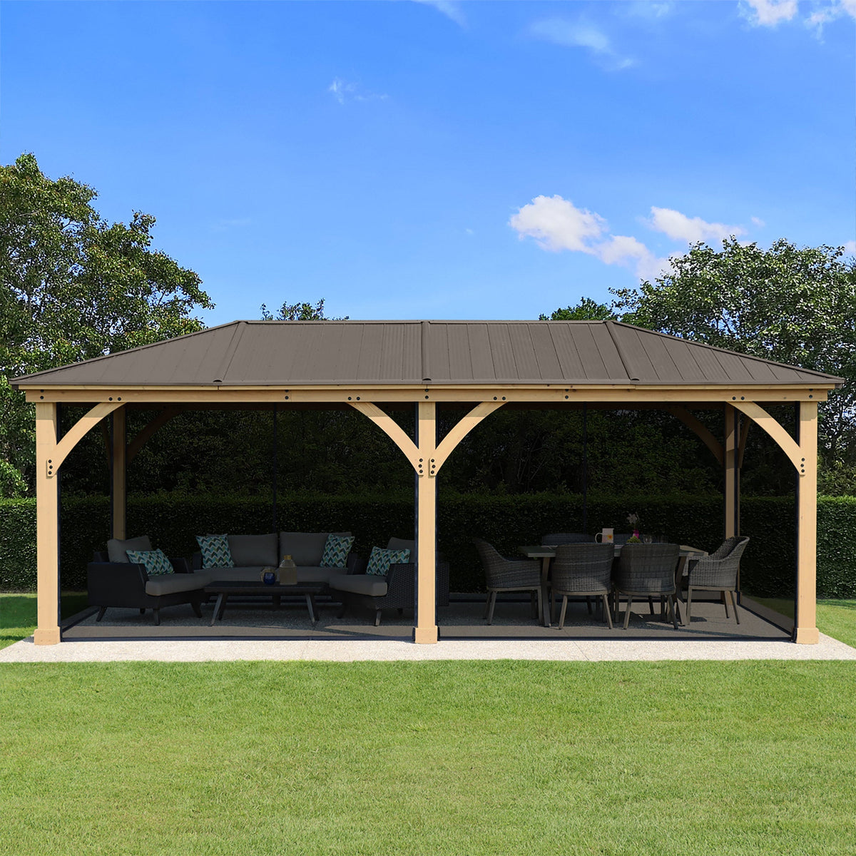 Yardistry 12' x 24' Gazebo Mosquito Mesh Kit YM12789COM