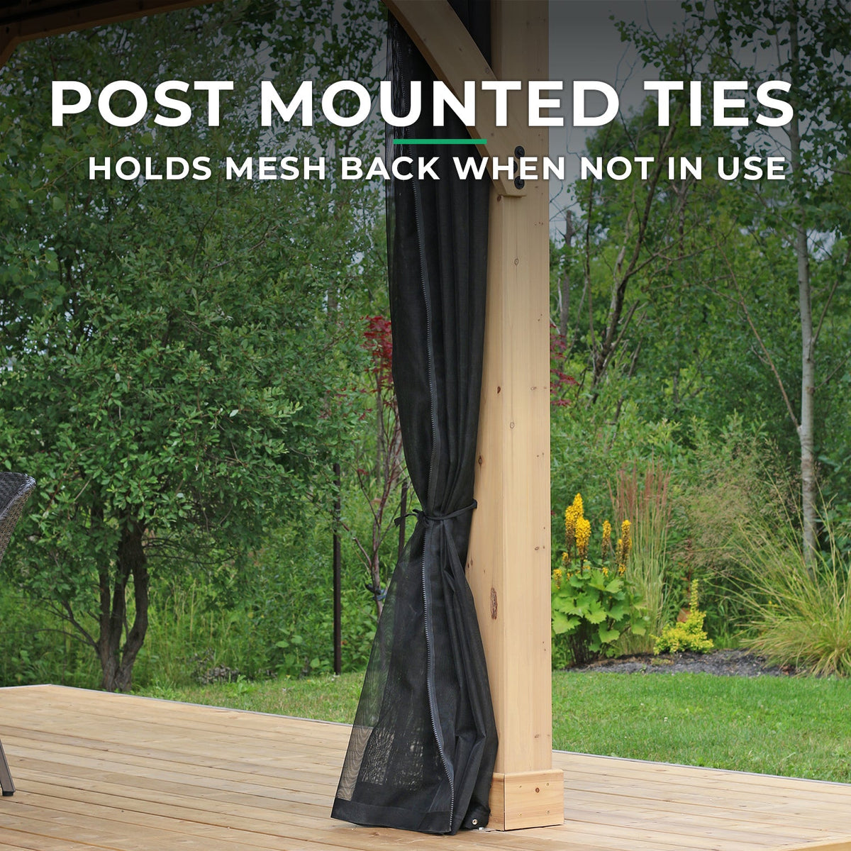 Yardistry 12' x 24' Gazebo Mosquito Mesh Kit YM12789COM