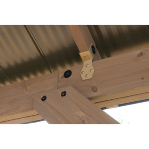 Yardistry 14' x 12' Wood Pavilion With Aluminum Roof YM12949COM