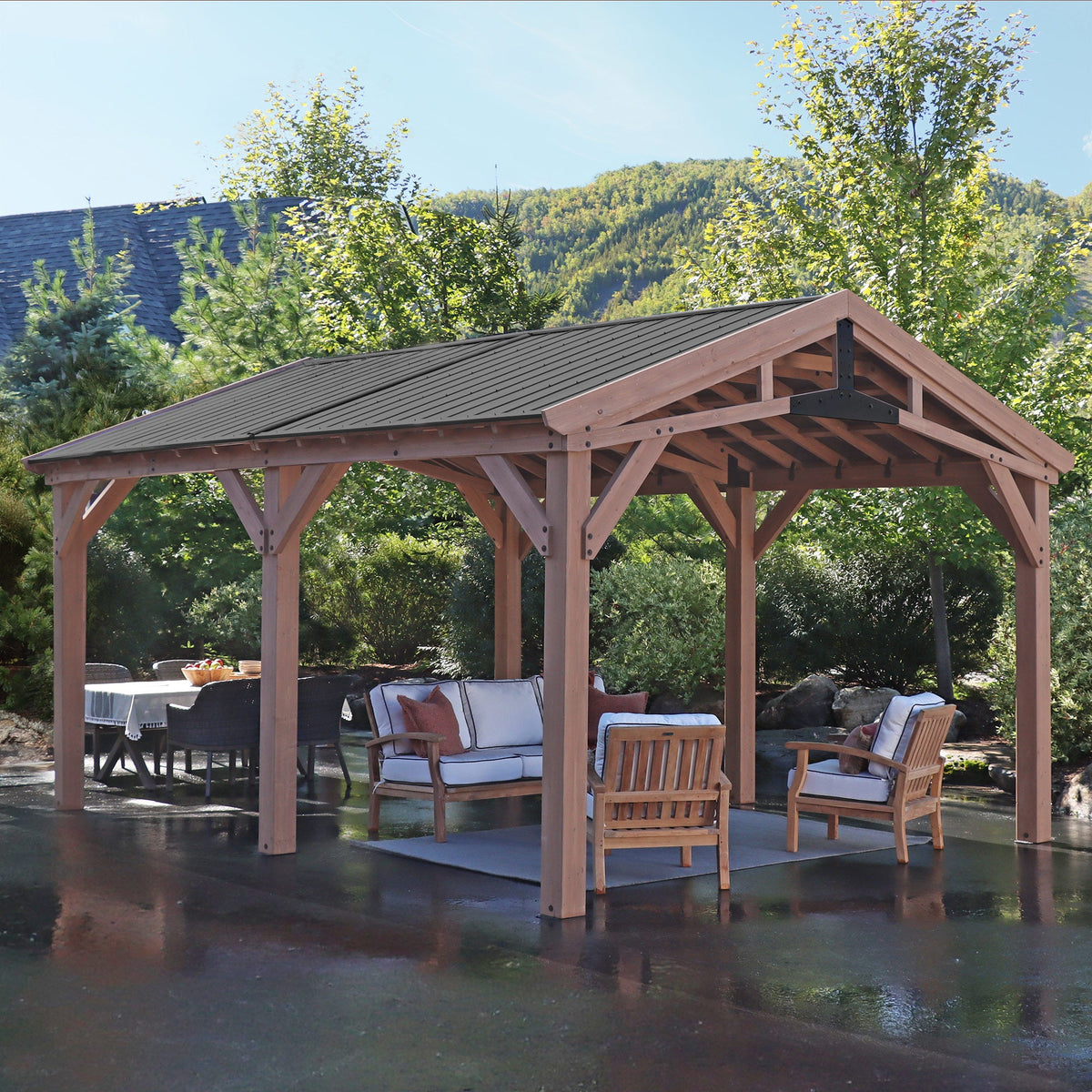 Yardistry 14' x 17' Carport Pavilion YM12869COM