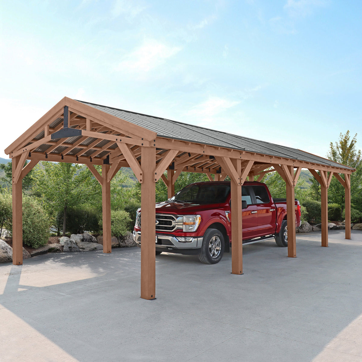 Yardistry 14' x 34' Carport Pavilion YM12871COM