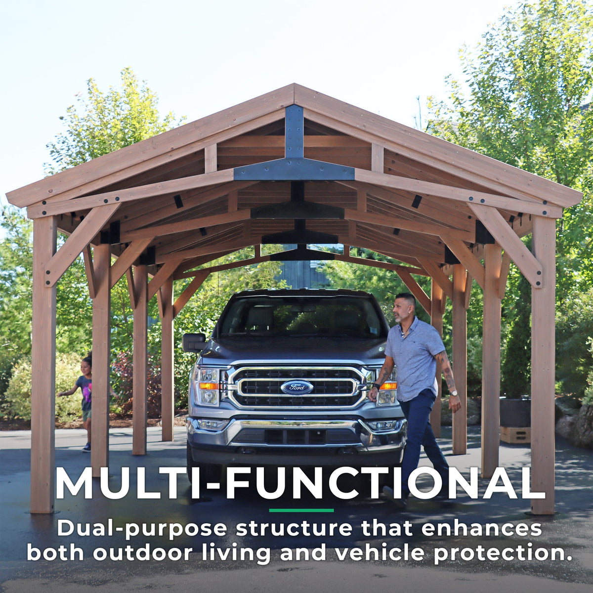 Yardistry 14' x 34' Carport Pavilion YM12871COM