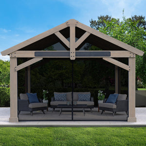 Yardistry 16' x 14' Timber Frame Pavilion Mosquito Mesh Kit YM12928COM