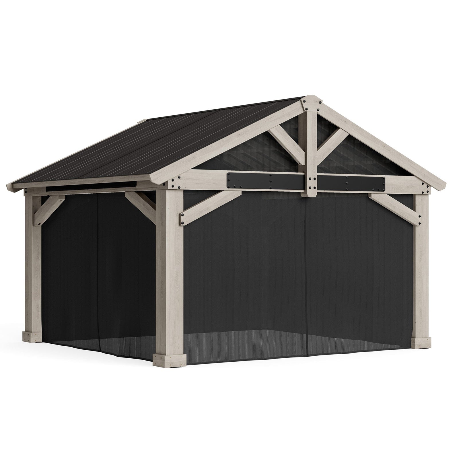 Yardistry 16' x 14' Timber Frame Pavilion Mosquito Mesh Kit YM12928COM