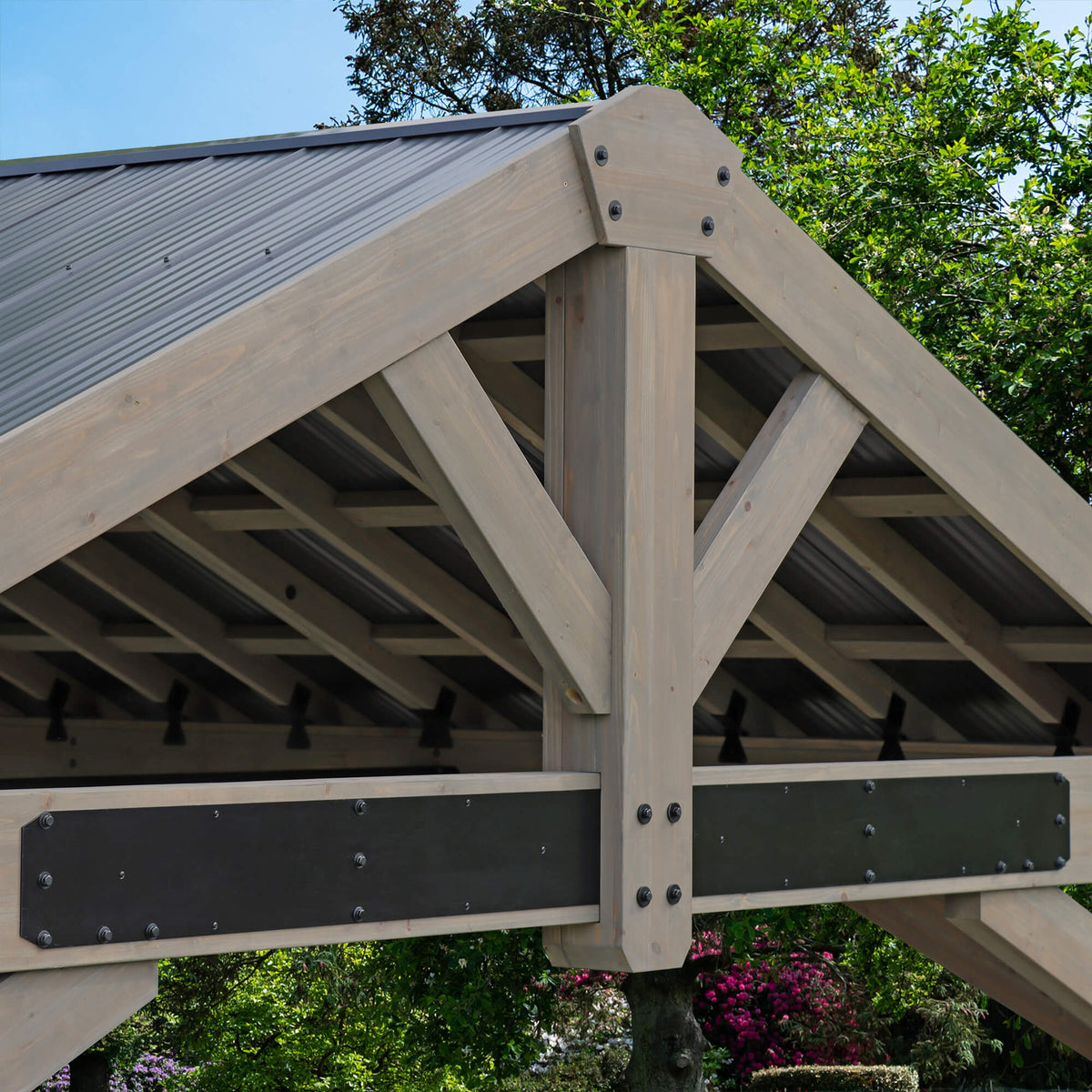 Yardistry 16 x 14 Timber Frame Pavilion YM12904COM