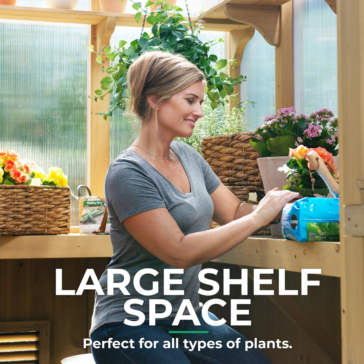 Yardistry 6.7' x 7.8' Meridian Greenhouse YM11945COM