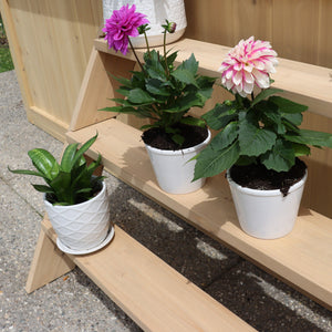 Yardistry Greenhouse 3 - Tier Wooden Plant Stand YM11815COM