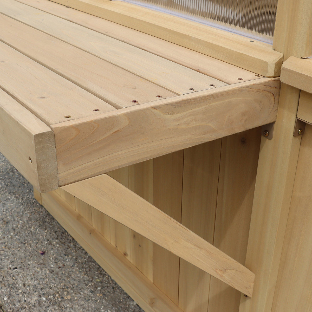 Yardistry Meridian Wooden Greenhouse Workstation YM11816COM