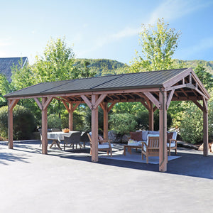 Yardistry Rain Gutter Kit for the 14' x 25' Carport Pavilion YM12990COM