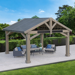 Yardistry Rain Gutter Kit for the 16' x 14' Timber Frame Pavilion YM12927COM