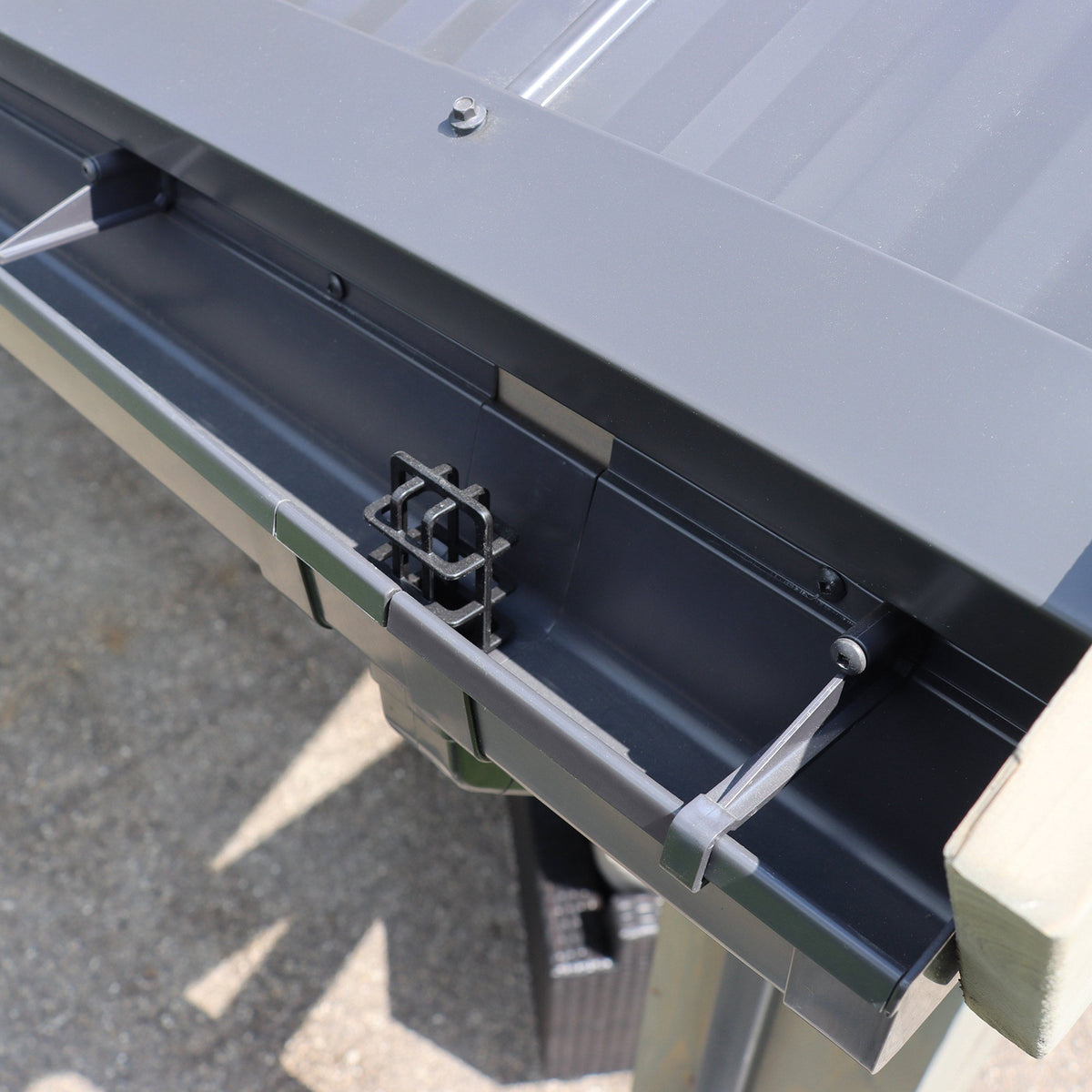 Yardistry Rain Gutter Kit for the 16' x 14' Timber Frame Pavilion YM12927COM