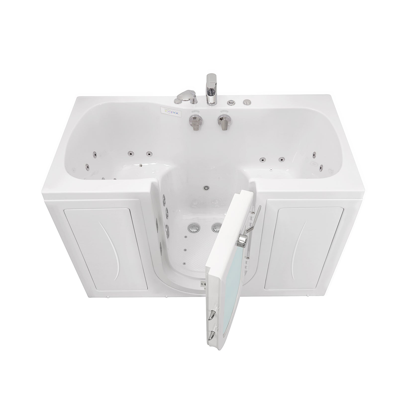 71'' Corner Whirlpool Tub Air Jet Massage Bathtub with Hand Shower and –  Giving Tree