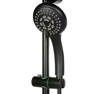 PULSE ShowerSpas Shower System - Kauai III Shower System - Five-function hand shower with 59" double-interlocking stainless steel hose and shower arm - Matte black - 1011-III - Vital Hydrotherapy