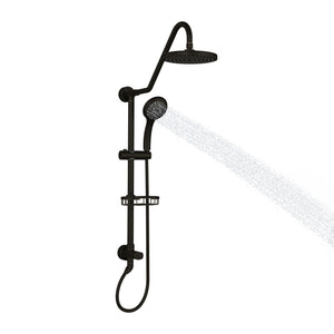 PULSE ShowerSpas Shower System - Kauai III Shower System 1011-1.8GPM - with 8" Rain showerhead with soft tips, Five-function hand shower with 59" double-interlocking stainless steel hose, Brass slide bar, soap dish, diverter, and shower arm - Oil rubbed bronze - Vital Hydrotherapy