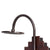 PULSE ShowerSpas Hammered Copper ORB Shower Panel - Navajo ShowerSpa 1018 - Hand-forged hammered copper panel with brass fixtures in Oil-Rubbed Bronze finish - with Brass 8" rain shower head with soft tips, 4 Three-function brass Infinity Jets, Five-function hand shower with double-interlocking stainless steel hose, Brass diverter, Built-in glass shelf with ORB accents  - Vital Hydrotherapy