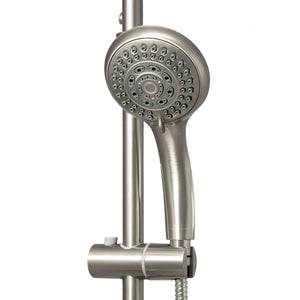 PULSE ShowerSpas Shower System - Lanikai ShowerSpa - Five-function hand shower with 59" double-interlocking stainless steel hose - Brushed Nickel - 1028 - Vital Hydrotherapy