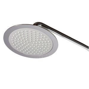 PULSE ShowerSpas Seafoam Glass Shower Panel - Lahaina ShowerSpa - with 9-1/2-in thin profile rain showerhead with soft tips - 1030 - Vital Hydrotherapy