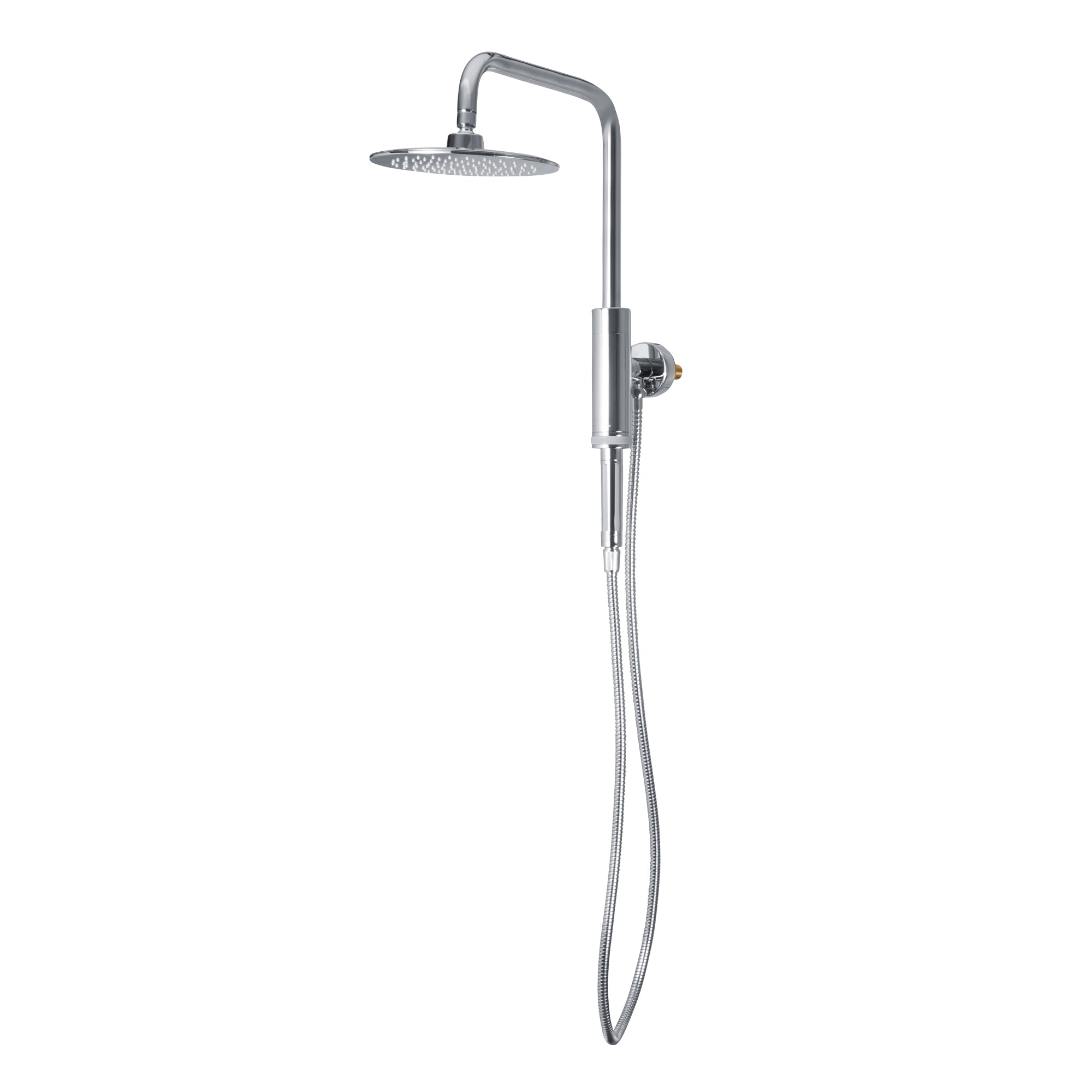 PULSE ShowerSpas Shower System - Aquarius Shower System - All brass construction in Chrome finish - with 8" Rain showerhead with soft tips, hand shower with 59" double-interlocking stainless steel hose and Magnetic hand shower holder - 1052 - Vital Hydrotherapy