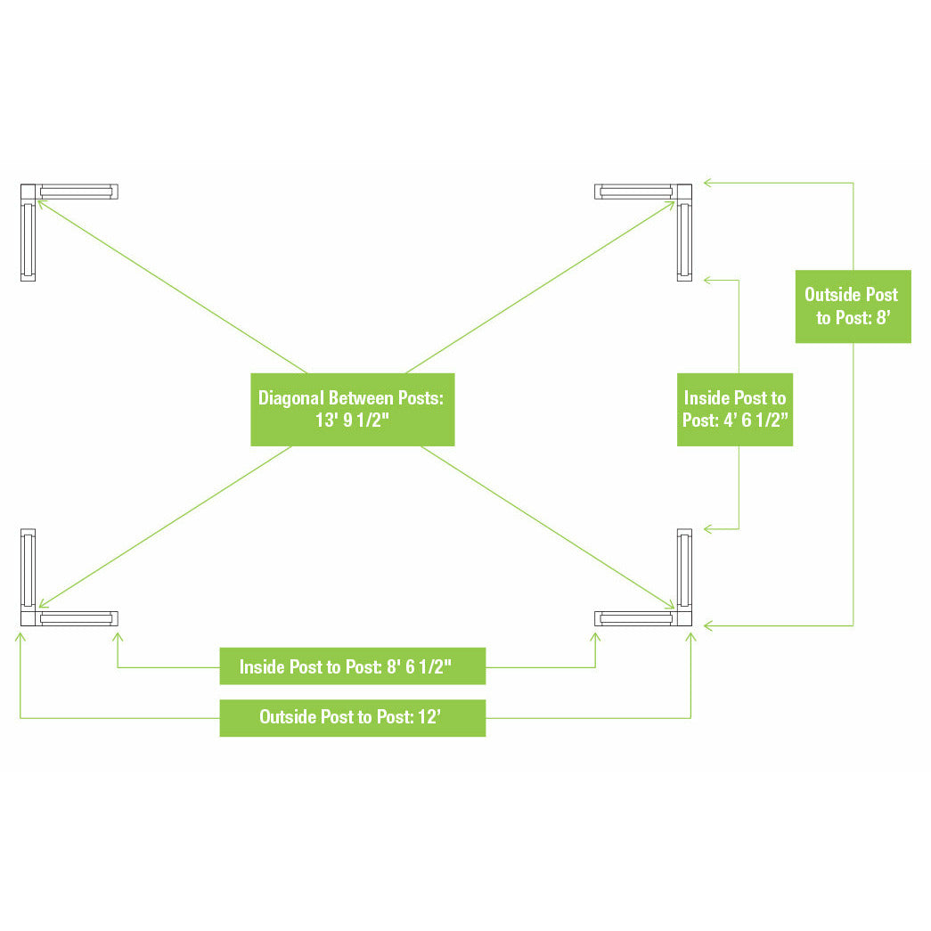 Yardistry 10' x 14' Madison Pergola YM11783 Dimension Drawing - Vital Hydrotherapy