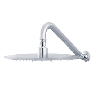 PULSE ShowerSpas Stainless Steel Shower Head - Island Falls 250mm -Matte Stainless steel - Super thin profile with robotic laser-welded leading edge - with Soft, durable silicone spray tips and Swivel brass ball joint - 2001-250 - Vital Hydrotherapy