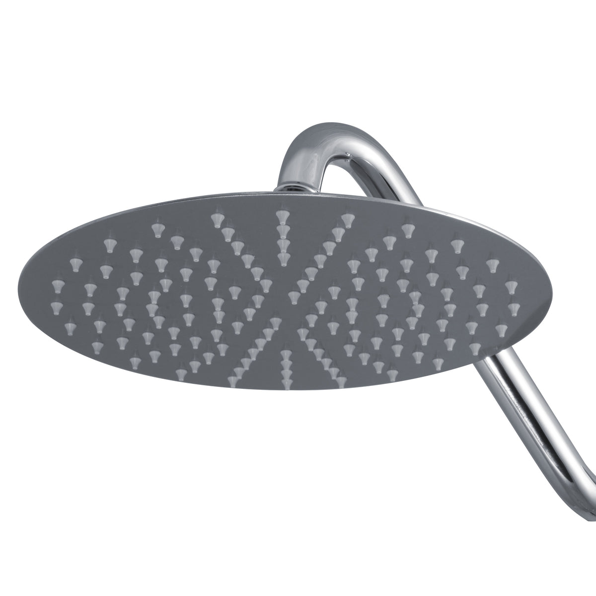 PULSE ShowerSpas Stainless Steel Shower Head - Island Falls 250mm - Matte Stainless steel - Super thin profile with robotic laser-welded leading edge - with Soft, durable silicone spray tips and Swivel brass ball joint - 2001-250 - Vital Hydrotherapy