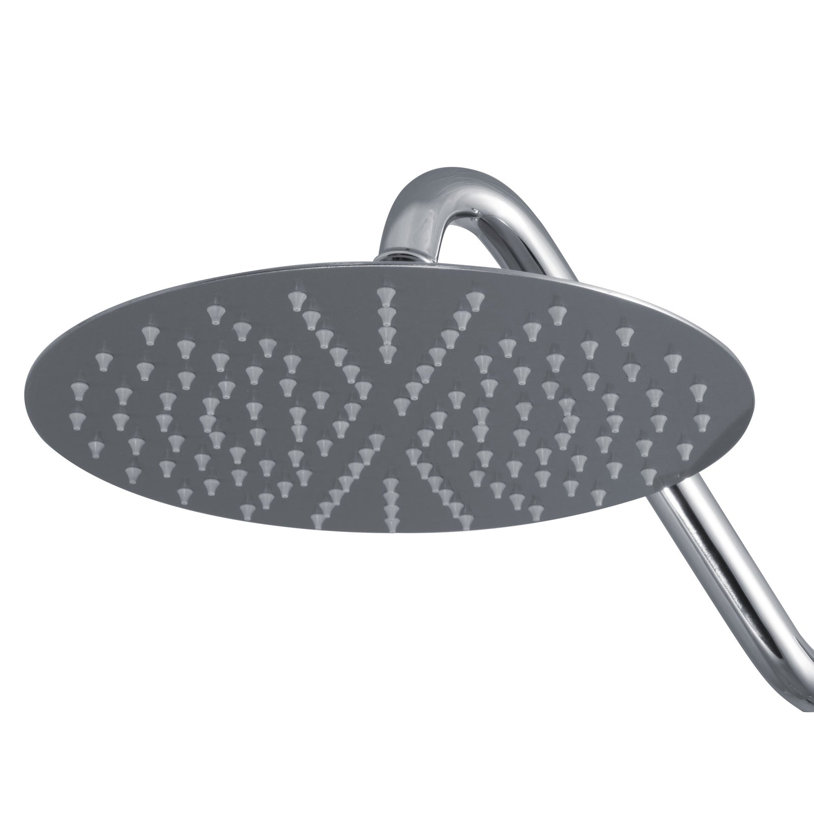 PULSE ShowerSpas Stainless Steel Shower Head - Island Falls 250mm - Matte Stainless steel - Super thin profile with robotic laser-welded leading edge - with Soft, durable silicone spray tips and Swivel brass ball joint - 2001-250 - Vital Hydrotherapy