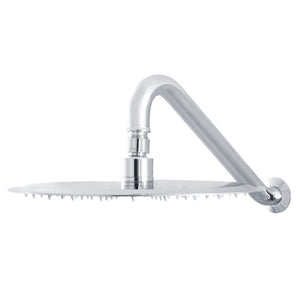 PULSE ShowerSpas Stainless Steel Shower Head - Island Falls 250mm -Polished Stainless steel - Super thin profile with robotic laser-welded leading edge - with Soft, durable silicone spray tips and Swivel brass ball joint - 2001-250 - Vital Hydrotherapy