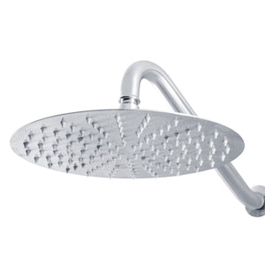 PULSE ShowerSpas Stainless Steel Shower Head - Island Falls 250mm - Polished Stainless steel - Super thin profile with robotic laser-welded leading edge - with Soft, durable silicone spray tips and Swivel brass ball joint - 2001-250 - Vital Hydrotherapy