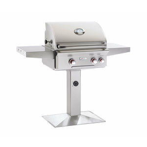 American Outdoor Grill 24-Inch "T" Series Patio Post and Base Grill Complete - Solid State Electronic Ignition - Solid Brass Valves - Analog Heat Indicator/ Thermometer - 24NPT - Vital Hydrotherapy