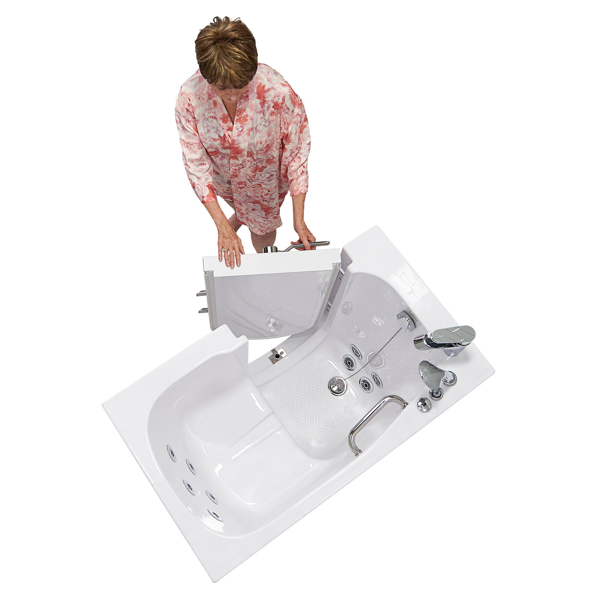 Bathtub Seat Pillow and Riser with Bidet Cutout — Ambient Home