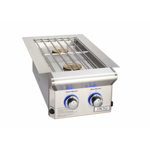 American Outdoor Grill Built-in Double Side Burner 25,000 Btu’s (“l” Series) - Electronic Push Button - Stainless Steel Rod Grid, and Stainless Steel Cover - 3282L - Vital Hydrotherapy