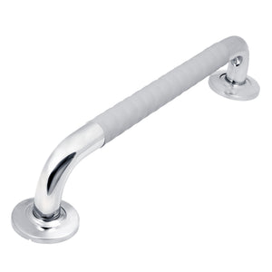 PULSE Ergo Safety Bar - Made of 304 Stainless Steel - Safety bar in Polished Chrome finish - with a decorative design - with Dimpled ergonomic soft grip - 4005 - Vital Hydrotherapy