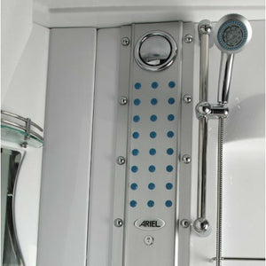Mesa 609A Steam Shower adjustable handheld shower wand and storage rack