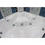 Mesa 701A Blue Glass Steam Shower Tub Combo blue tinted glass with 2 adjustable handheld shower heads, massage jets, storage shelves and an overhead LED lighting, 
