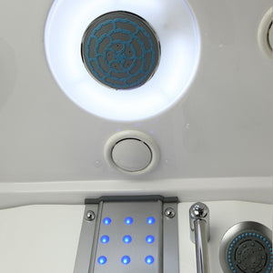 Mesa 807A Steam Shower LED ceiling light and a massage jet