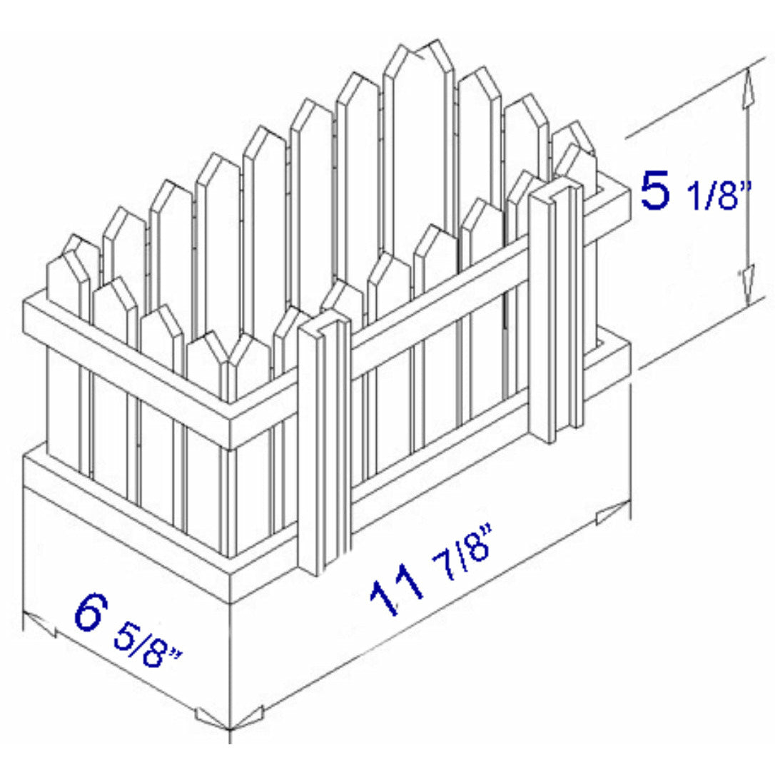 ALFI AB1105 63" Free Standing Cedar Wooden Bathtub - wooden hanging basket dimension drawing