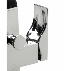 ALFI Single Lever Floor Mounted Tub Filler Mixer polished chrome in a white background