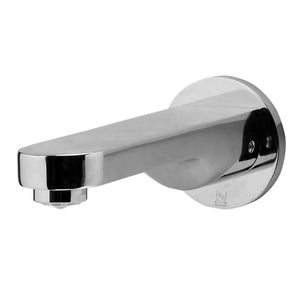 ALFI AB2201 Wallmounted Tub Filler Bathroom Spout Solid brass construction coated with polished chrome in a white background