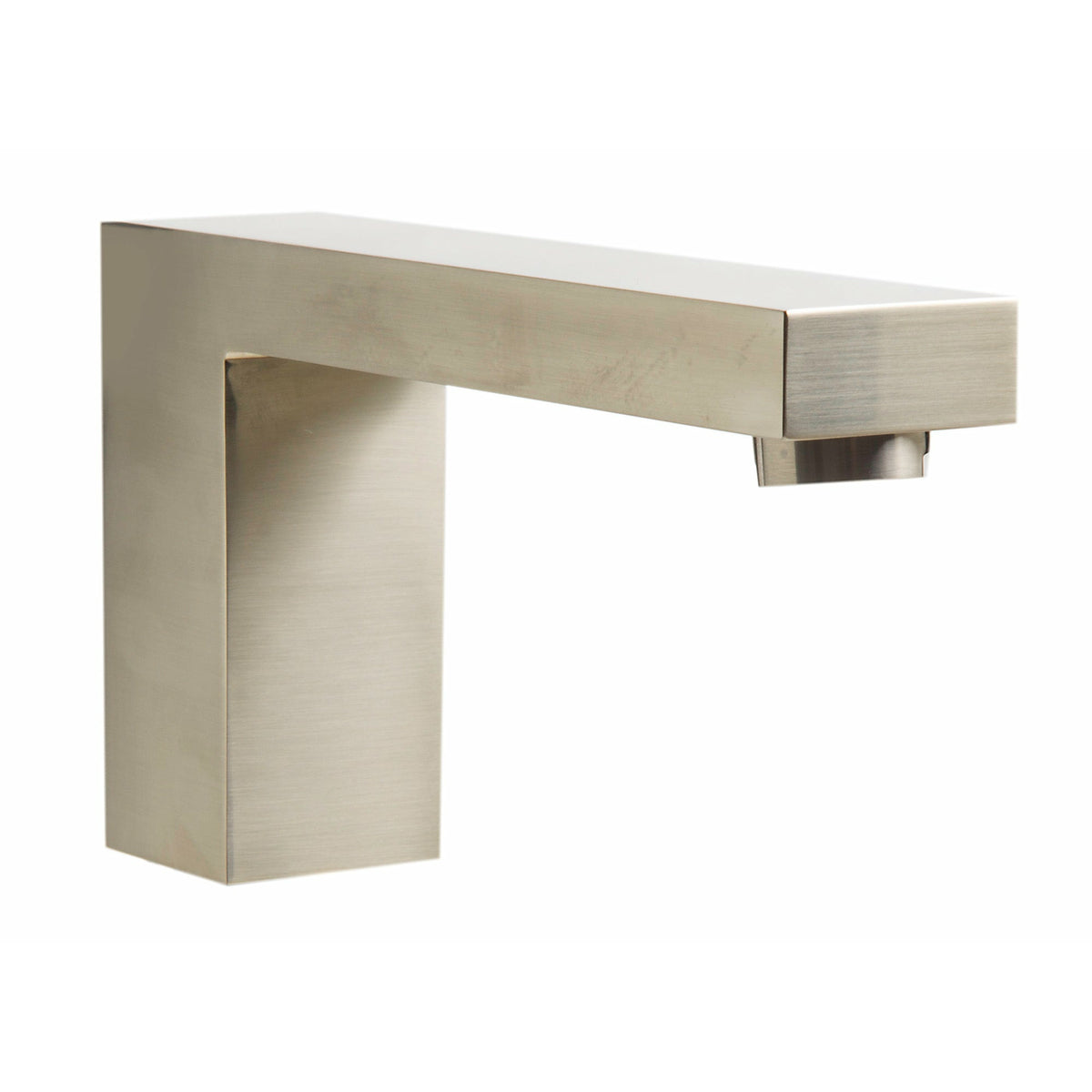 ALFI AB2322 3 Hole Deck Mounted Tub Filler with Hand Held bushed nickel solid brass construction in a white background