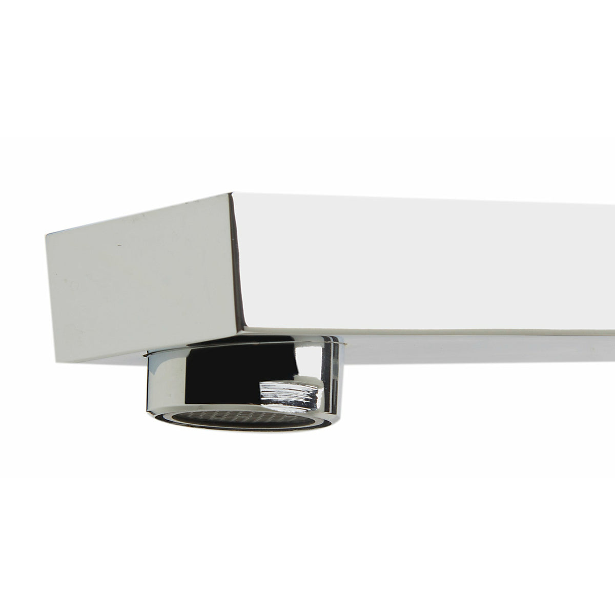 ALFI AB2322 3 Hole Deck Mounted Tub Filler with Hand Held Polished Chrome solid brass construction - Spout close up view in a white background