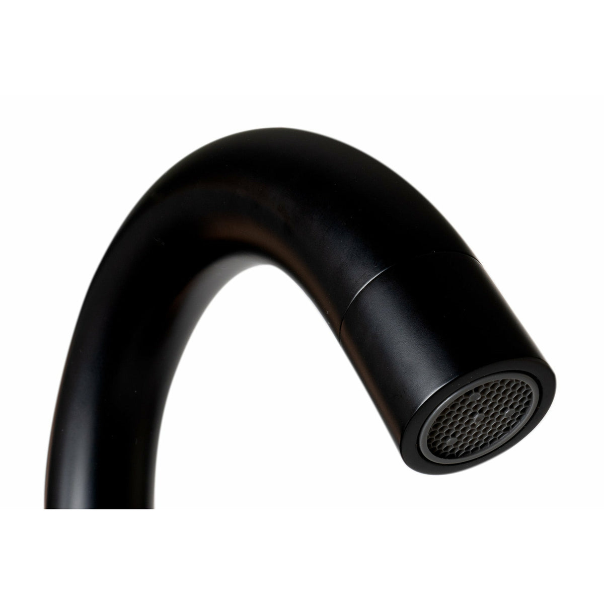 ALFI AB2534 Tub spout Solid brass construction coated with a Matte Black finish in a white background